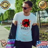 Halloween Cat What Black Cat With Knife Costume Blood Moon T-Shirt