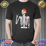 Halloween costume rocker rocker skeleton hand rock shirt