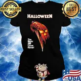Halloween The night he came home horror movie pumpkin s Ladies tee