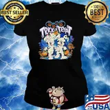 Halloween Trick Or Treat Mickey Minnie Mouse Pumpkins Shirt Ladies tee
