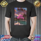 Heal the world quote, harmonious view of mountains and Lake Shuswap in Columbia Canada T-Shirt