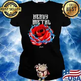 Heavy Mental Roses Shirt Ladies tee