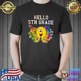 Hello 5th Grade Octopus Holding Pencils Back To School T-Shirt