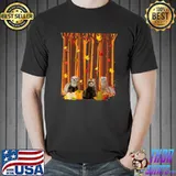 Hello Autumn Ferret Maple Leaf Fall Pumpkin Forest T-Shirt