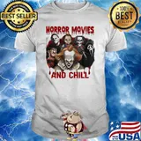 Horror movies and chill pennywise ghostface chucky shirt