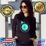 Hummingbird sunflower teal ribbon ovarian cancer awareness classic s Hoodie