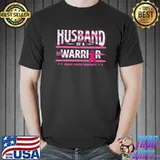Husband Of A Warrior Breast Cancer Awareness Support Squad Usa Flag T-Shirt