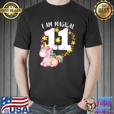 I Am Magical 11 Birthday 11 Years Number Eleven Unicorn T-Shirt