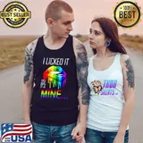 I licked it so it's mine lip lgbt colors T-Shirt Tank Top