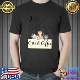 I love books cats and coffee kitty lovers T-Shirt