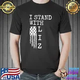 I Stand With Liz Cheney 2024 President Election Liz 24 Usa Flag T-Shirt