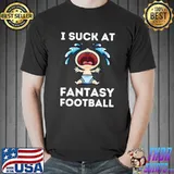 I Suck At Fantasy Football Baby Boy Crying T-Shirt
