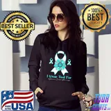 I wear teal for ovarian cancer awareness sunflower classic s Hoodie
