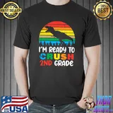 I'm Ready To Crush 2nd Grade Dinosaur T-rex Vintage Sunset T-Shirt