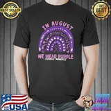 In august we wear purple overdose awareness month rainbow leopard T-Shirt