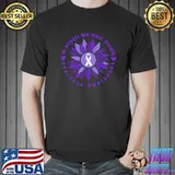 In August We Wear Purple Overdose Awareness Month Sunflower T-Shirt