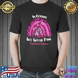 In October We Wear Pink Rainbow Leopard Gnome Sunflower Breast Cancer Warrior T-Shirt