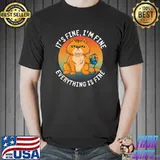 It's Fine I'm Fine Everythings Is Fine Cat Mouse Computer T-Shirt