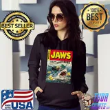 Jaws comic book cover trending classic s Hoodie