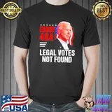 Joe Biden error 404 legal votes not found usa flag shirt.