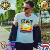 Just a boy who loves school buses vintage T-Shirt