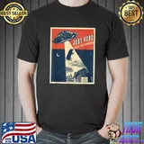 Just Here For The Bacon Alien Farm Abduction Beam Retro Bacon Lover Ufo Pig T-Shirt