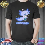 Kawaii Axolotl Bubble Boba Tea Anime T-Shirt