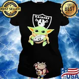 Las Vegas Raiders Baby Yoda Shirt Ladies tee