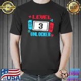 Level 3 Unlocked Video Game 3nd Birthday Gamer T-Shirt