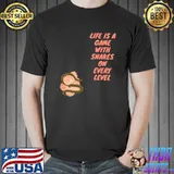 Life is a game with snakes on every level flowers T-Shirt