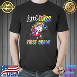 Little Miss 1st Grade Unicorn Back To School 1st Grade T-Shirt
