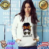 Little Monster Messy Bun Leopard Spiders Halloween T-Shirt Hoodie