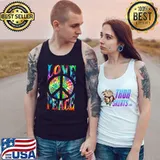 Love Peace 60S 70S Tie Dye Hippie Costume T-Shirt Tank Top