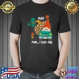 Milf Man I Love Fall Autumn Gnome Driving Car Pumpkin Leopard T-Shirt