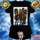 Motley Crue Chibi Art Band Shirt Ladies tee