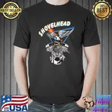 Motorcycle VTwin ShovelHead Engine Drawing Retro T-Shirt