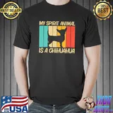 My Spirit Animal Is A Chihuahua Pet Dog Vintage T-Shirt
