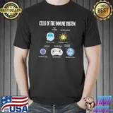 Nerdy Cells Of The Immune System Biology Science Teacher T-Shirt