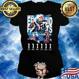New England Patriots Tom Brady Signature Shirt Ladies tee