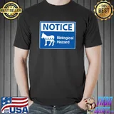 Notice Biological Hazard Donkey Star Political T-Shirt
