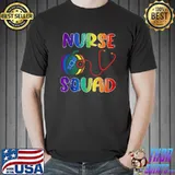 Nurse Squad Halloween Pumpkin Lgbt Colors T-Shirt