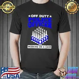 Off Duty Police Officer Working On A Case Beer T-Shirt