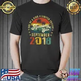 One Of A Kind Limited Edition Awesome Since September 2018 4 Years Old Vintage Sunset T-Shirt