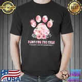 Paws For The Cure Breast Cancer Awareness Flower shirt