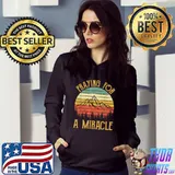 Praying For A Miracle Mountain Vintage Sunset T-Shirt Hoodie