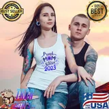 Proud Mom Of A Class Of 2023 23 Senior Sunflower Leopard T-Shirt Tank Top