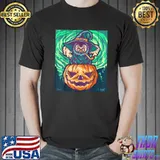 Pumpkin owl costume halloween boo owl with witch hat owl classic shirt