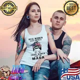 Real women love america smart women love the maga america flag s Tank Top