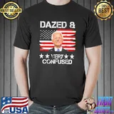 Retro us flag Joe Biden dazed and confused conservative shirt