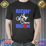Riding with Biden Joe Biden falling off bicycle meme classic shirt